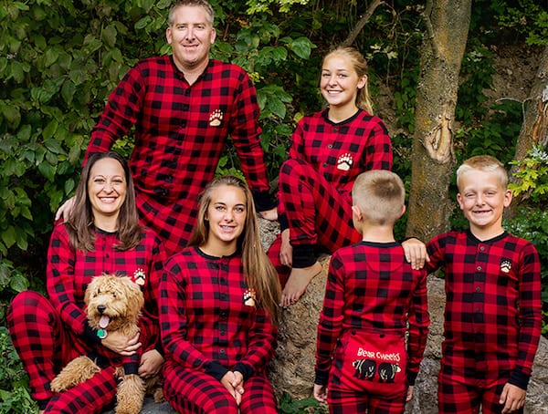 plaid family pajamas