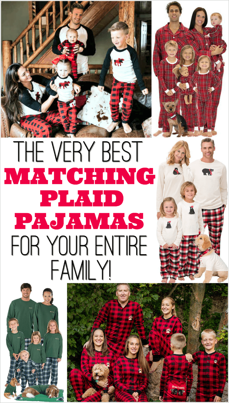 plaid family pajamas