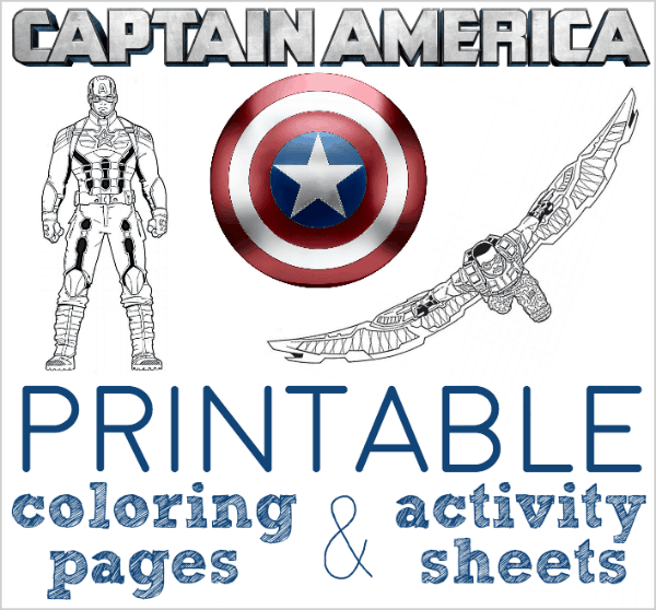 captain america coloring pages and activity sheets