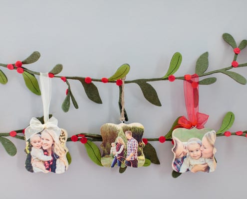 custom wooden photo ornaments