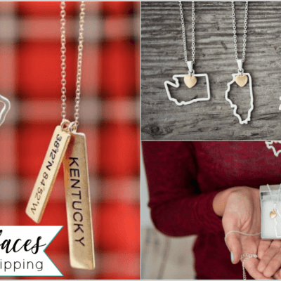 state necklaces silver gold