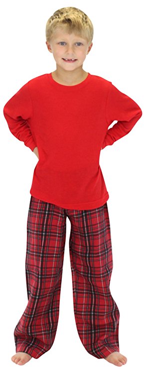 Plaid Thermal Pajamas for Toddlers and Boys