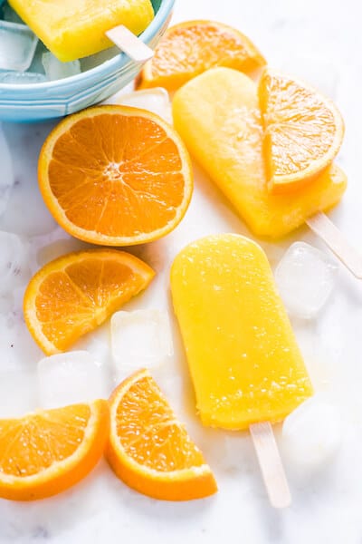 fresh orange juice popsicles recipe