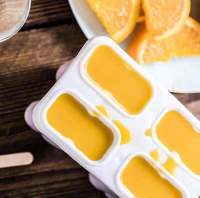 vanilla fresh orange juice ice pops