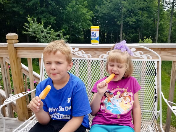 vanilie orange Ice pops