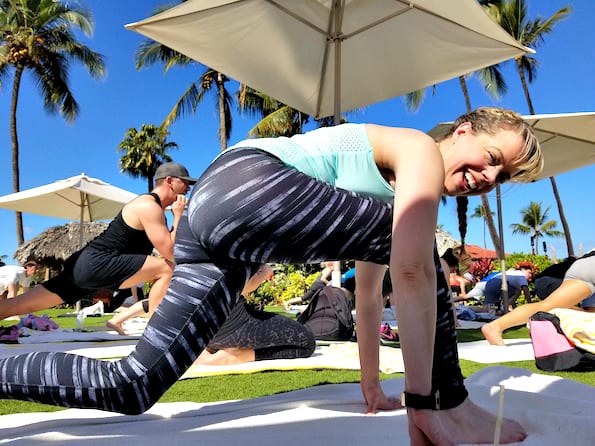 yoga four seasons maui angry birds press junket