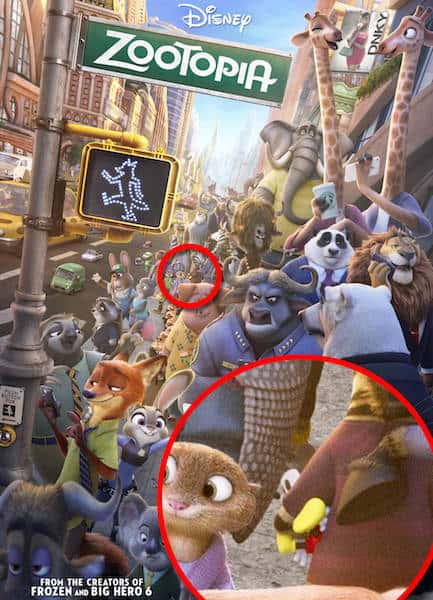 zootopia hidden mickey poster